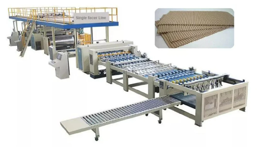 Single Facer 2 Layer Corrugated Cardboard Production Line, 2-Ply Corrugated Carton Line