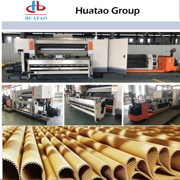 ISO9001 Approved Corrugated Cardboard Production Line Huatao B Flute Single Facer